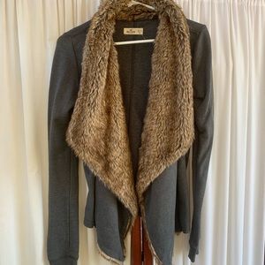 Hollister fur lined jacket